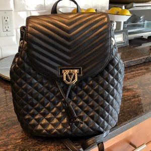 Black quilted leather Valentino mini backpack
